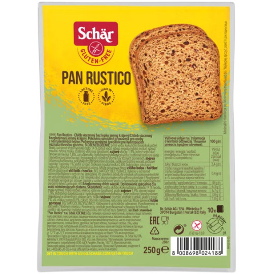 Chleb bezglutenowy Pan Rustico 250g - SCHAR