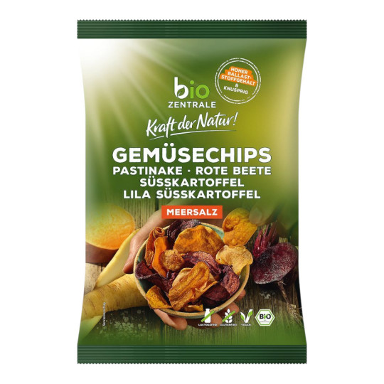 Chipsy warzywne solone bezglutenowe BIO 90g - BIOZENTRALE