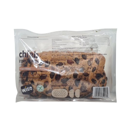 Chleb z pestkami dyni bezglutenowy 350g - WISO