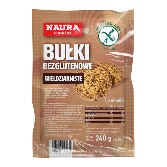 Bułki wieloziarniste bezglutenowe 240g - NAURA