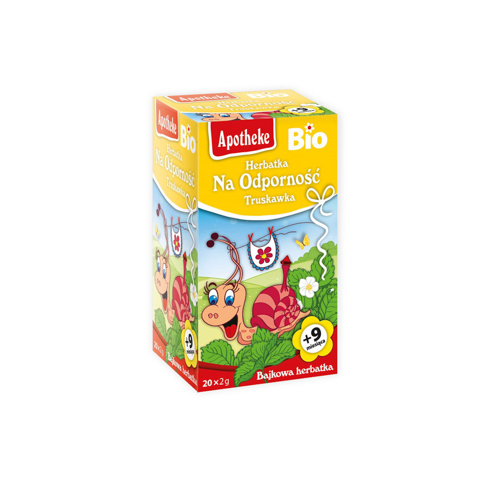 HERBATKA DLA DZIECI - NA ODPORNOŚĆ TRUSKAWKA PO 9 MIESIĄCU BIO (20 x 2 g) 40 g - APOTHEKE